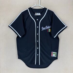Cross Colours 89 Baseball Jersey Black White Trim Men's Size S